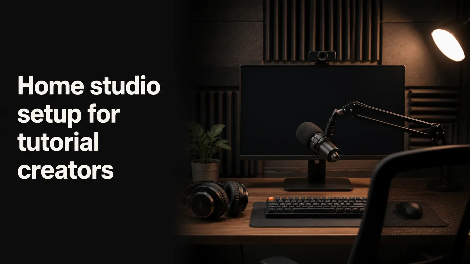 Cover illustration for Home studio setup for tutorial creators