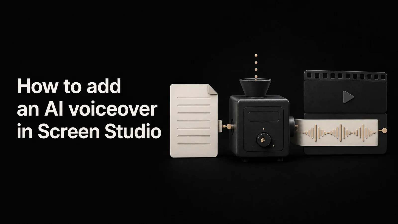 Cover illustration for How to add an AI voiceover in Screen Studio