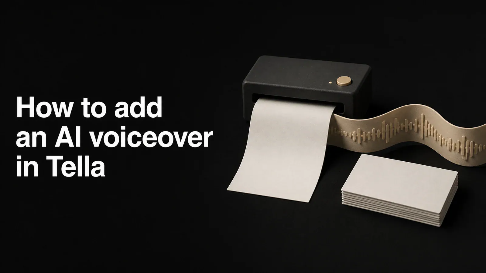 Cover illustration for How to add an AI voiceover in Tella
