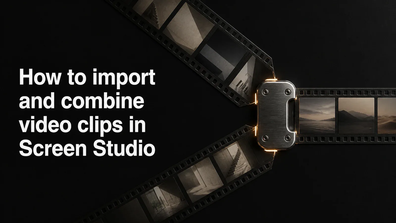 Cover illustration for How to combine video clips in Screen Studio