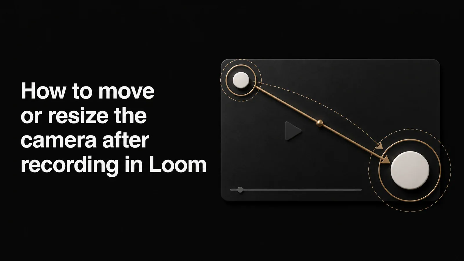 Cover illustration for How to move the camera after recording in Loom