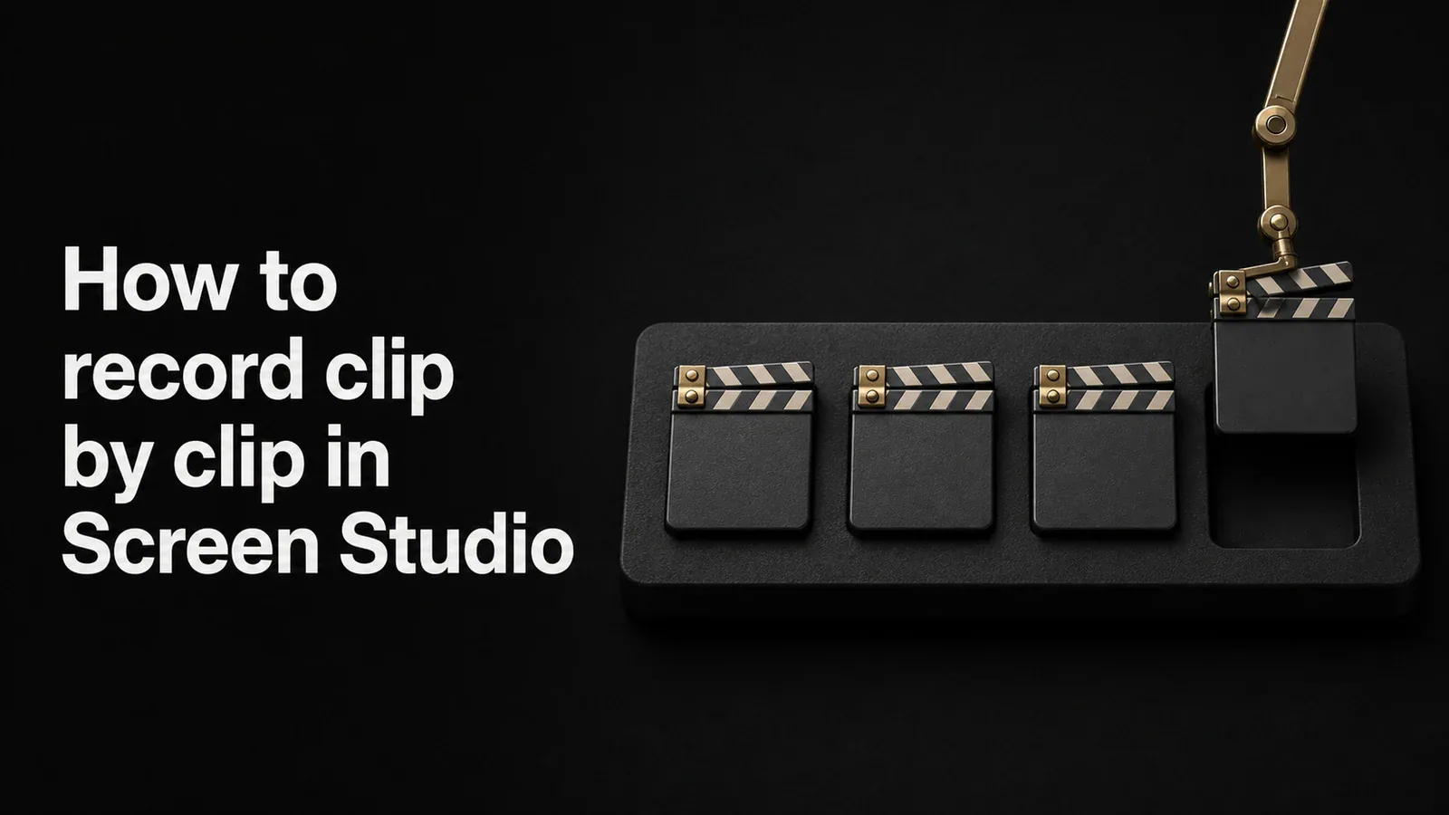 Cover illustration for How to record clip by clip in Screen Studio