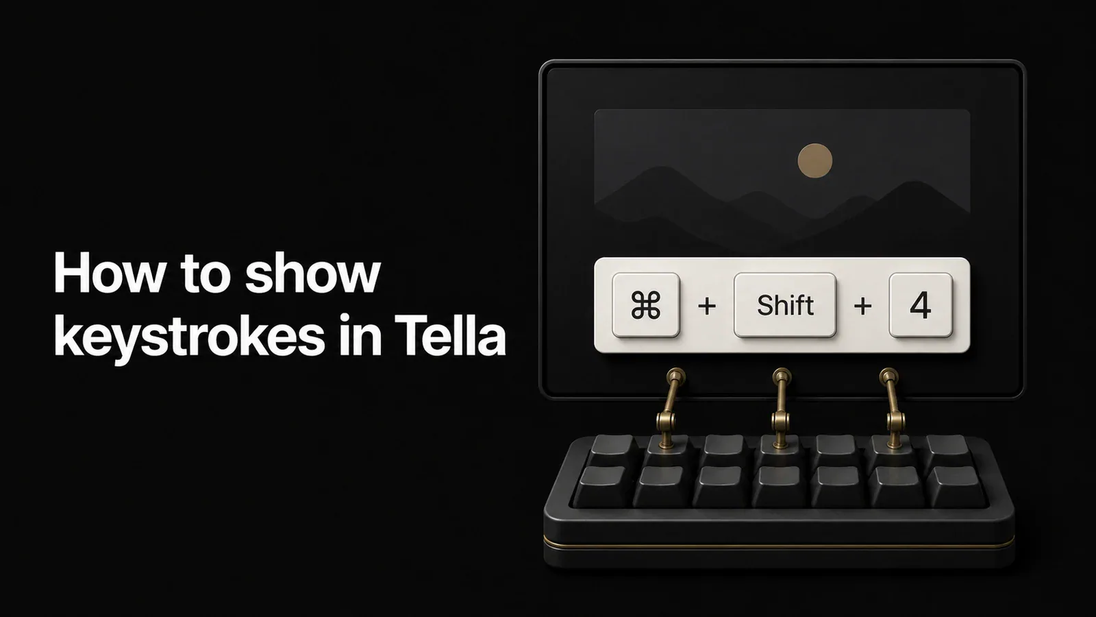 Cover illustration for How to show keystrokes in Tella