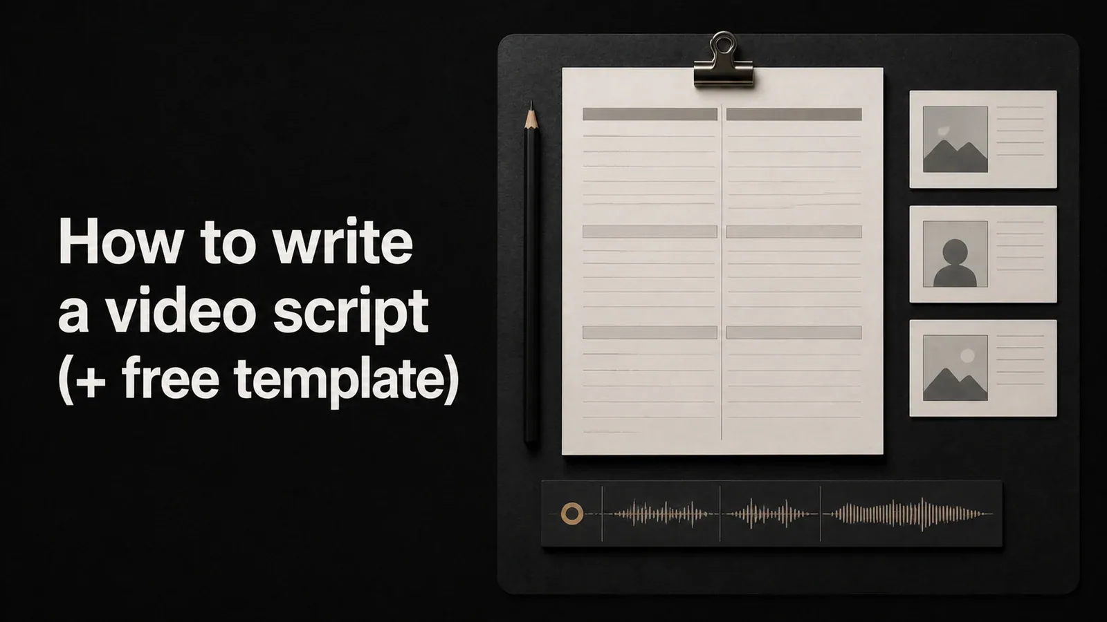 Cover illustration for How to write a video script (+ free template)