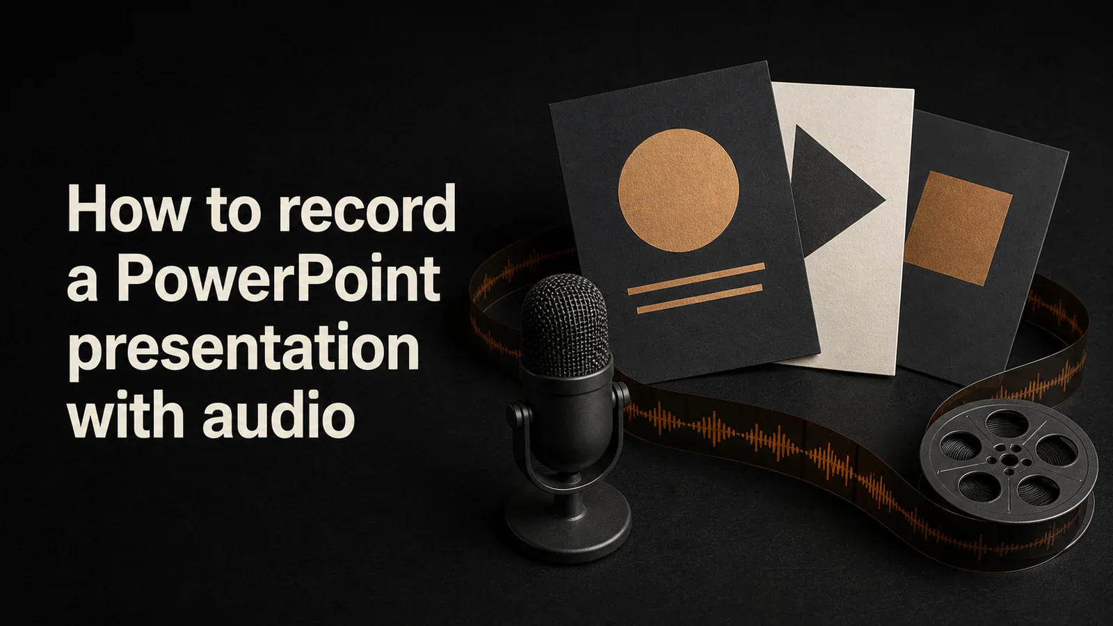 Cover illustration for How to record a PowerPoint presentation with audio