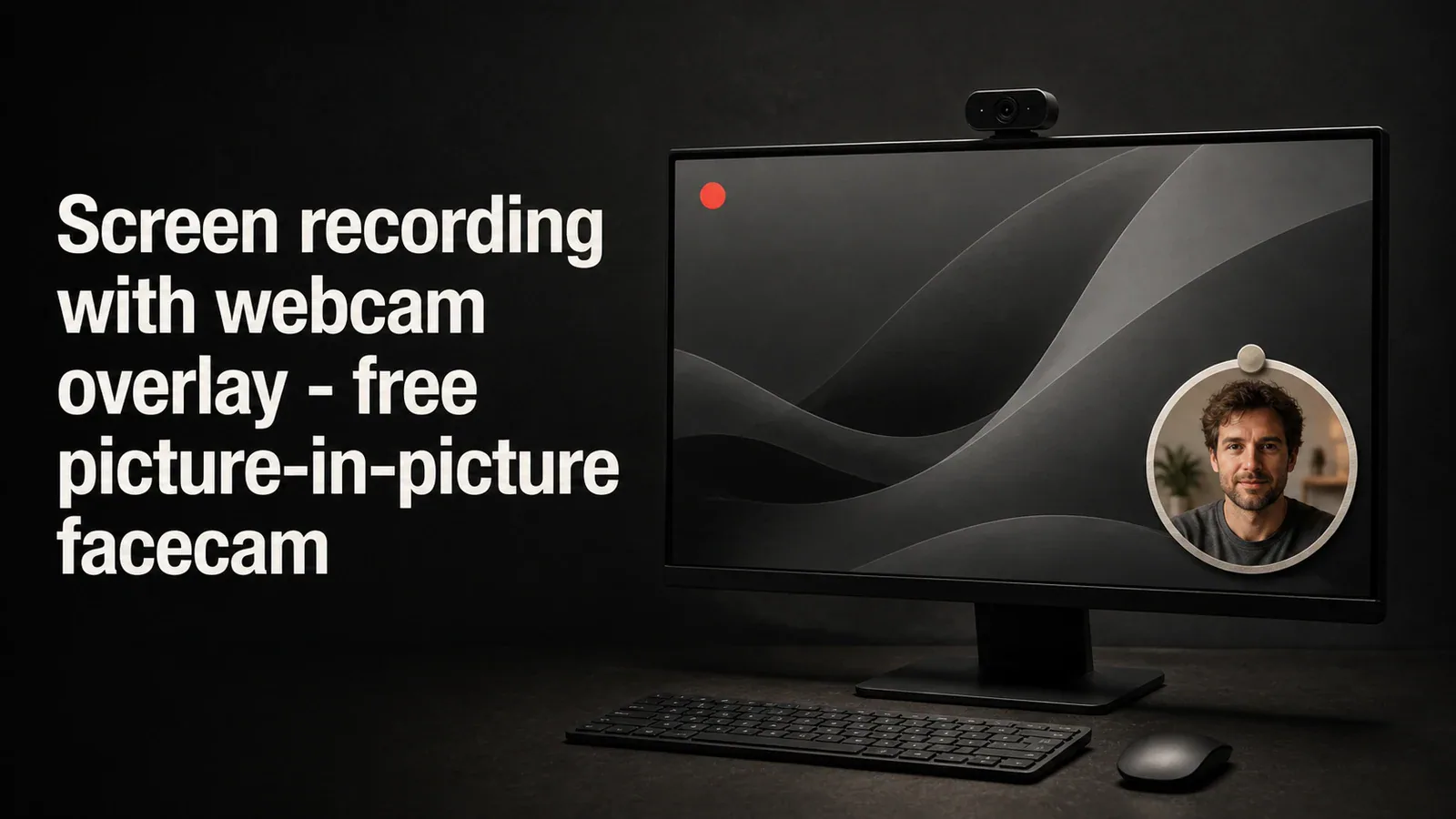 Cover illustration for Free screen recording with webcam overlay