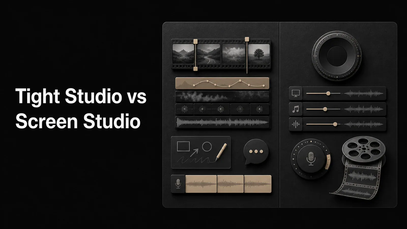 Cover illustration comparing Tight Studio and Screen Studio