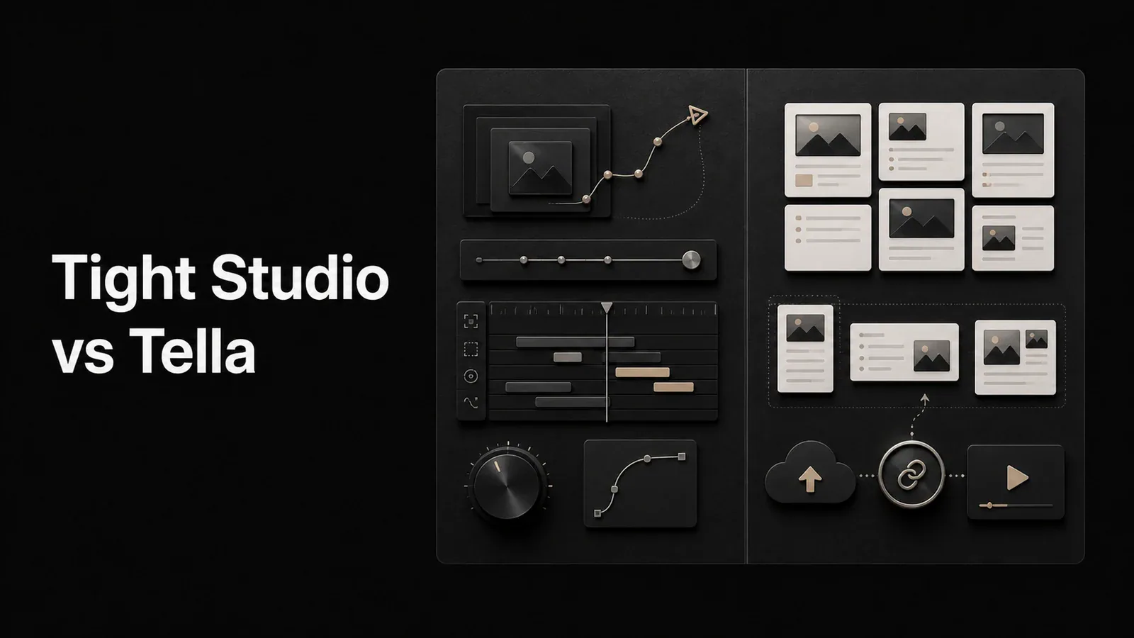 Cover illustration comparing Tight Studio and Tella