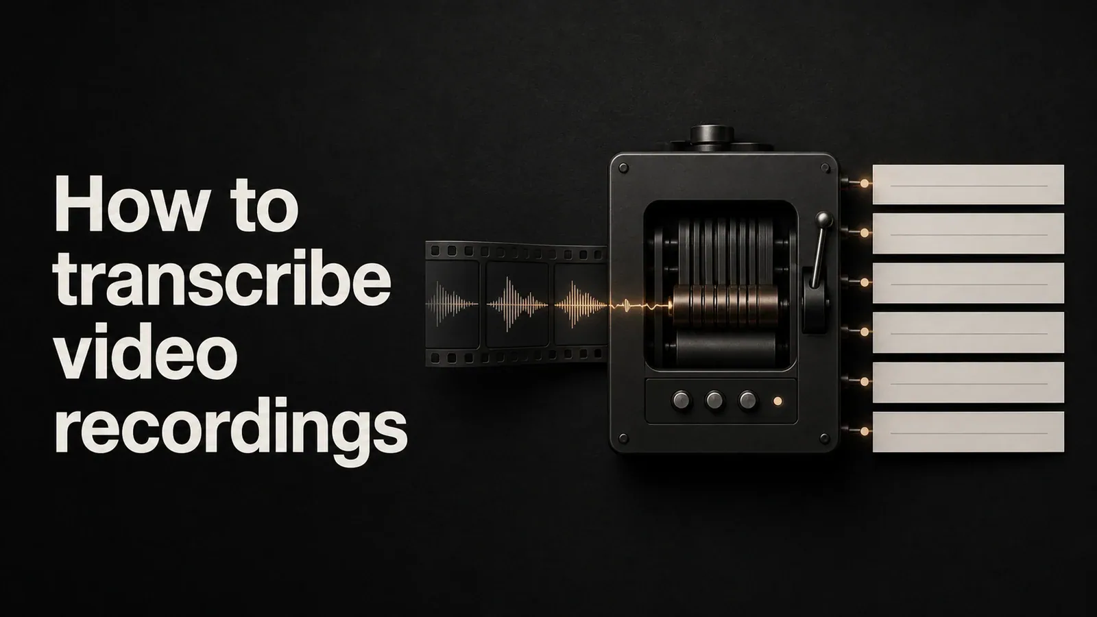 Cover illustration for How to transcribe video recordings