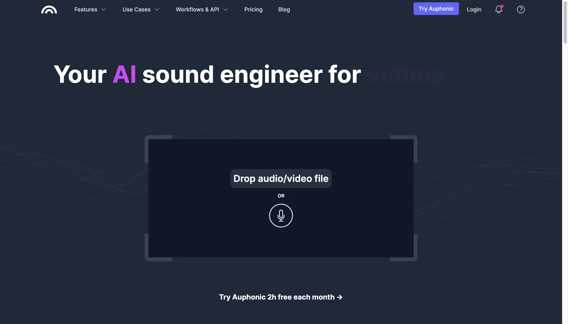 Auphonic AI sound engineer