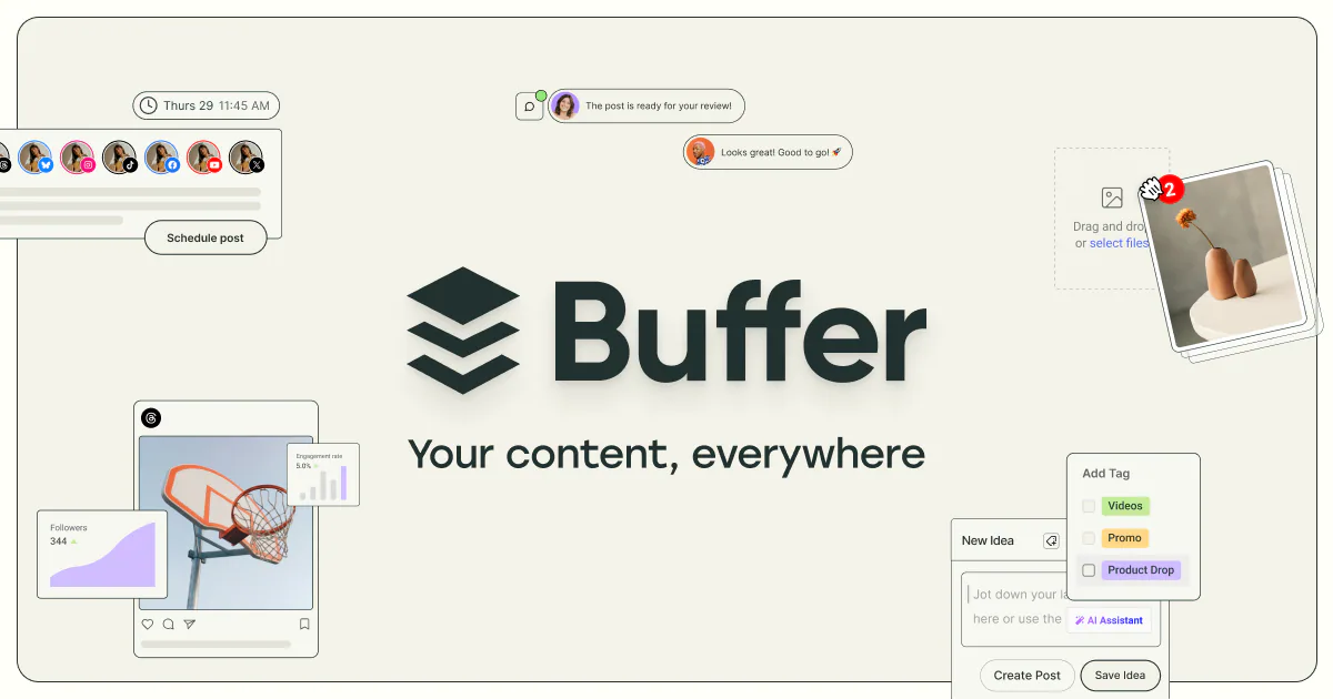 Buffer multi-platform content scheduler