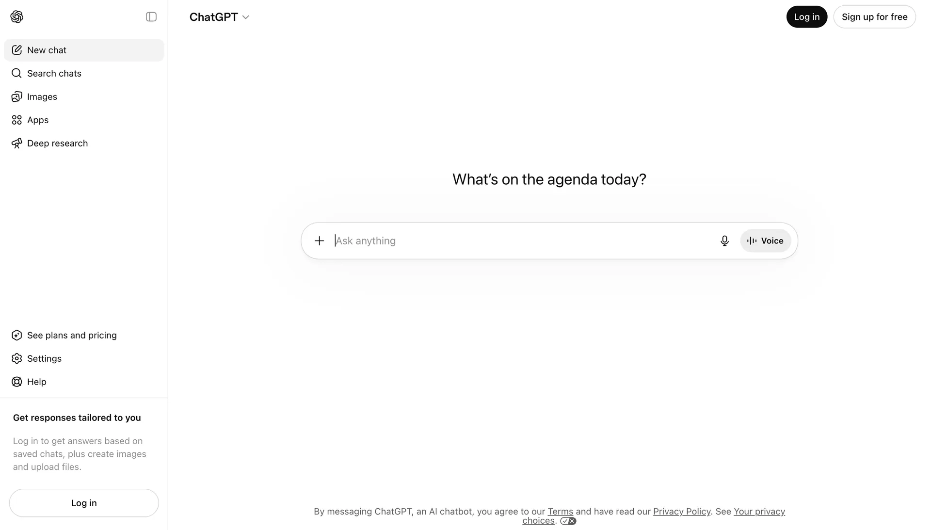 ChatGPT interface for drafting creator copy