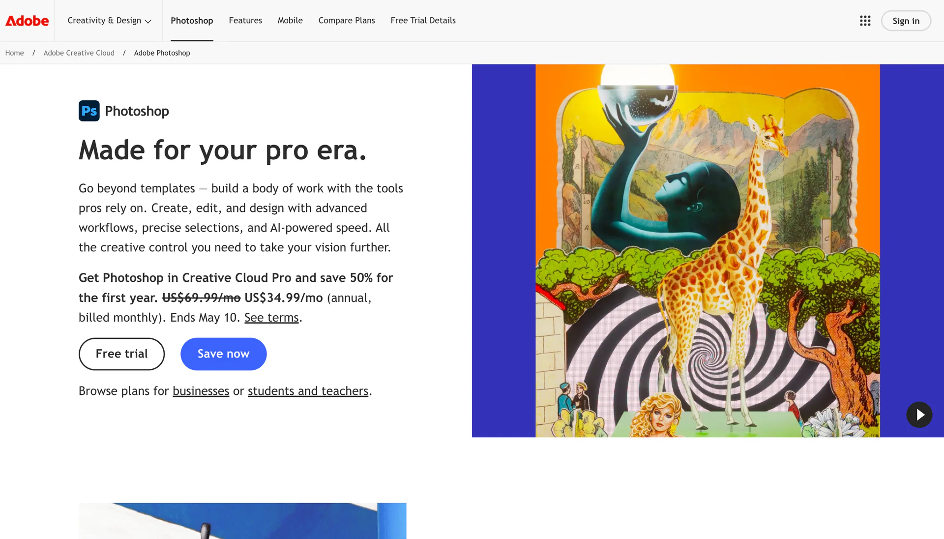 Adobe Photoshop made for your pro era