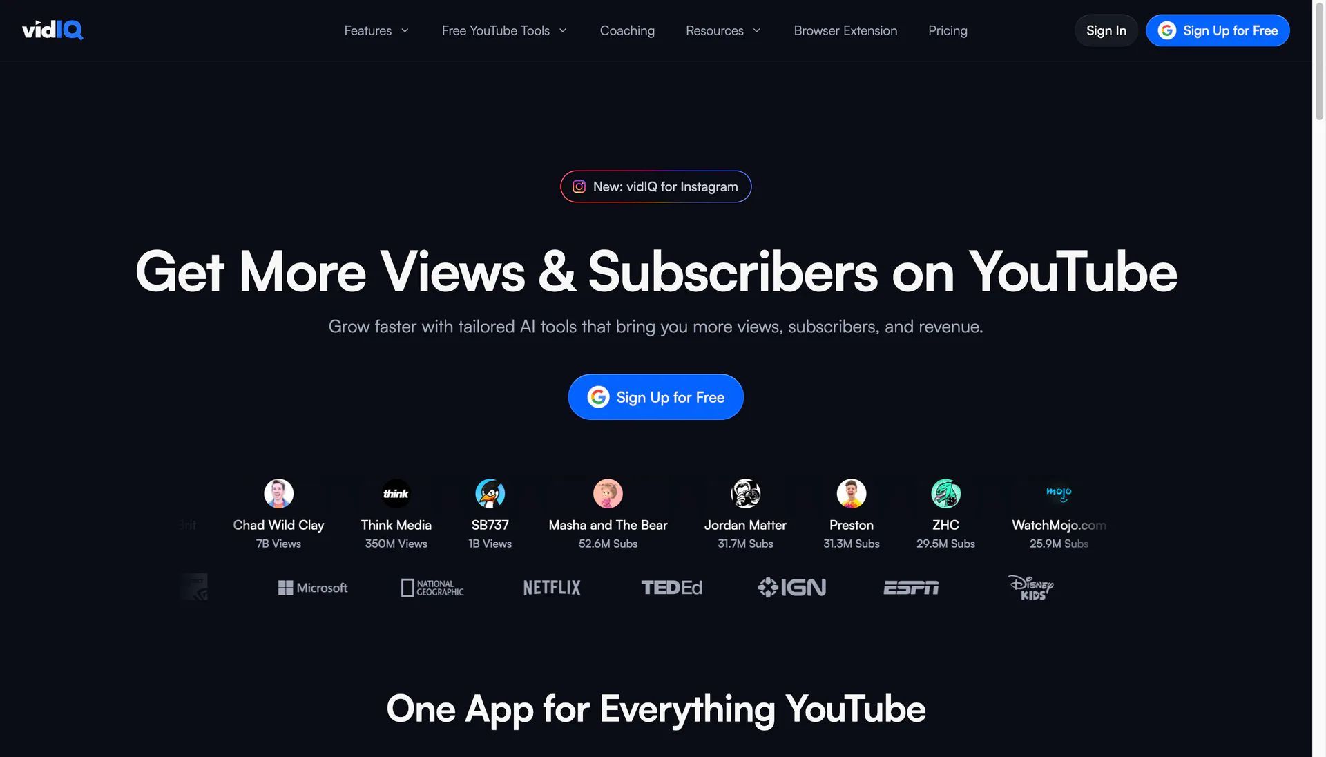 vidIQ YouTube growth tool