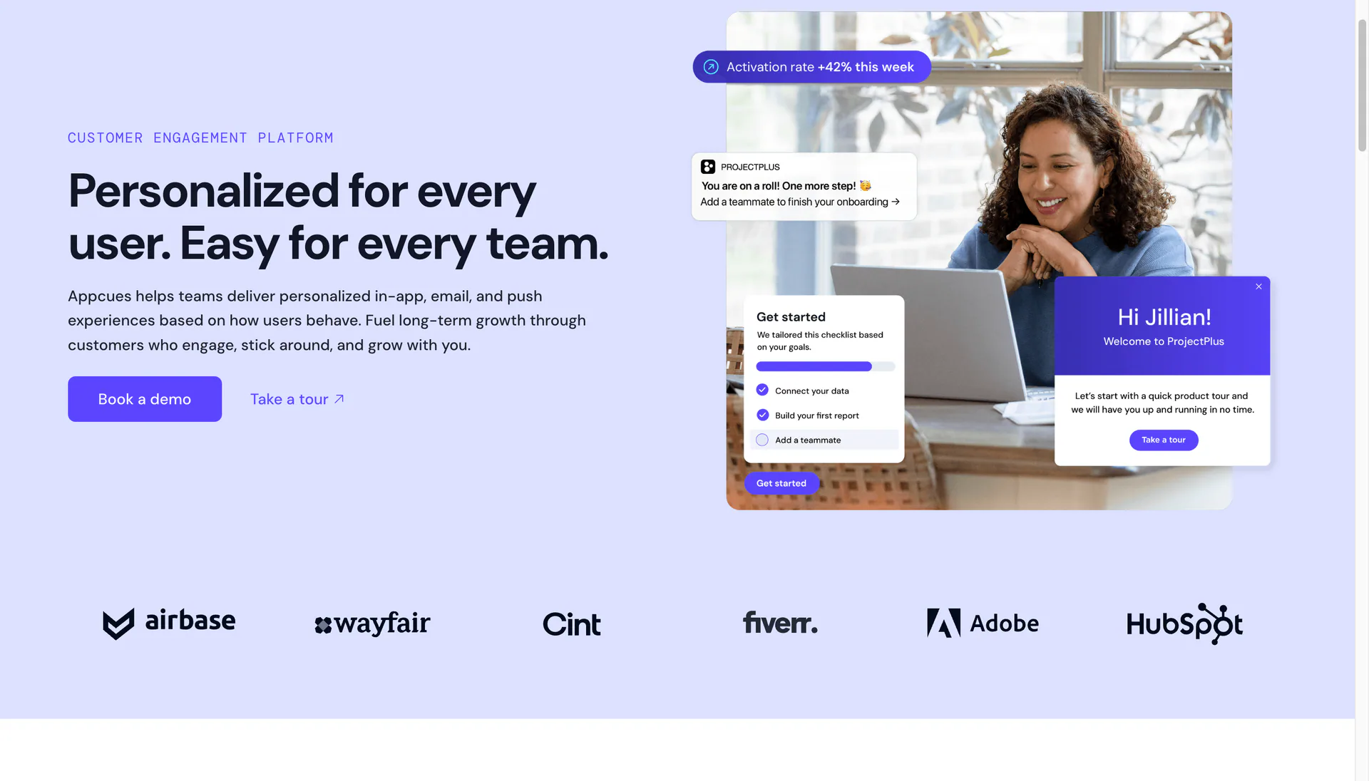 Appcues in-app onboarding flow