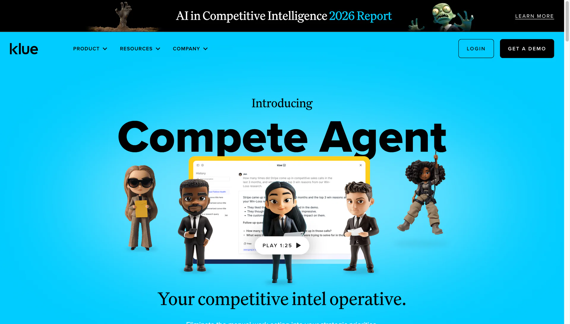 Klue competitive intelligence battlecards