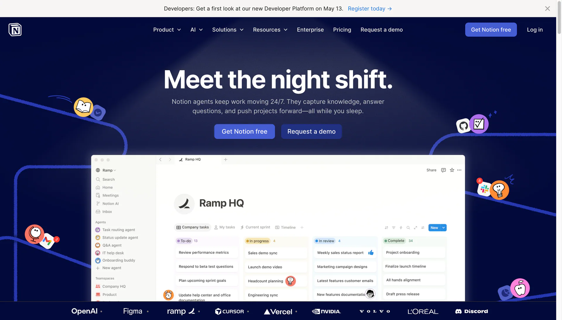 Notion workspace for launch docs