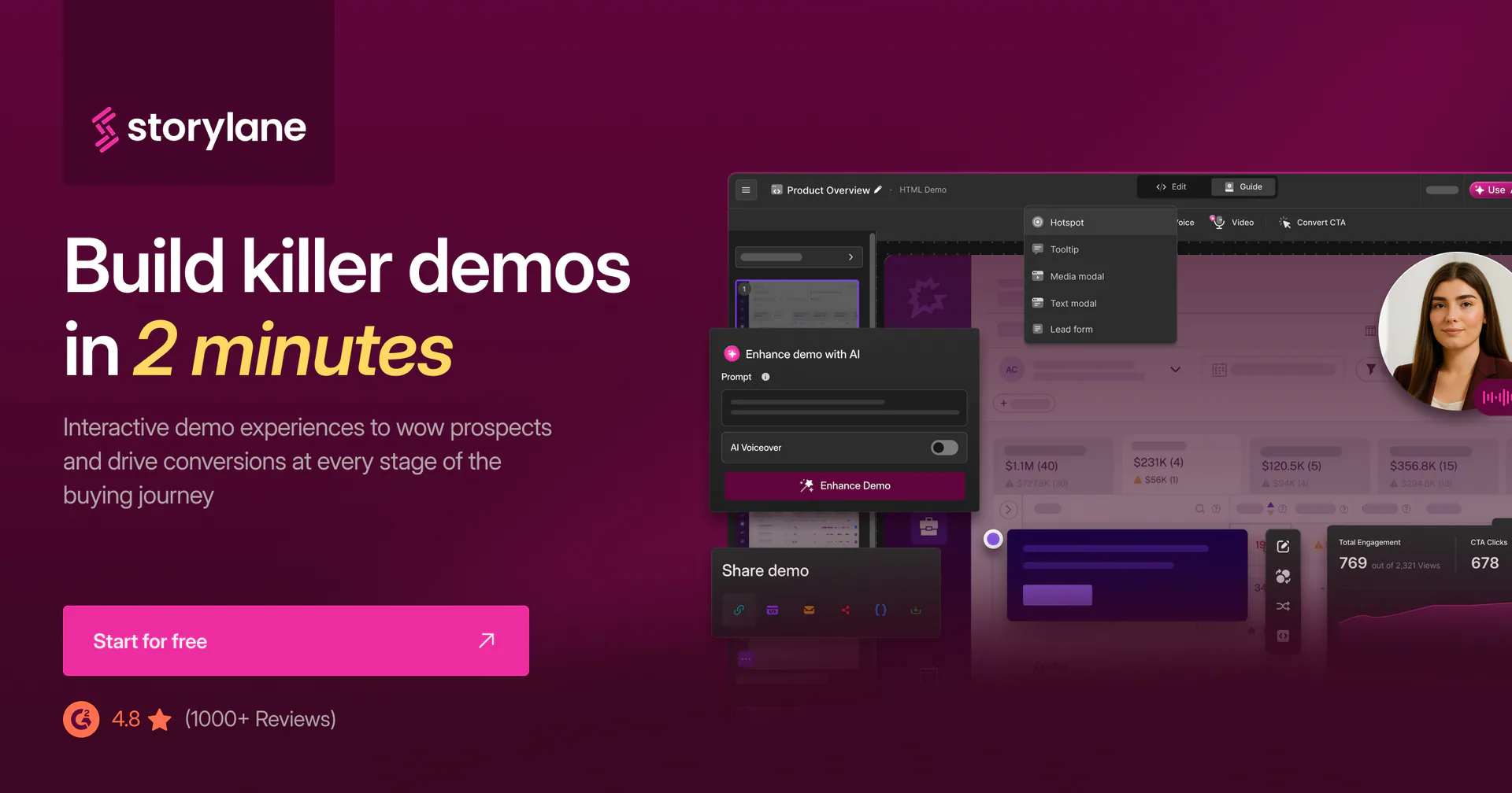 Storylane interactive demo platform