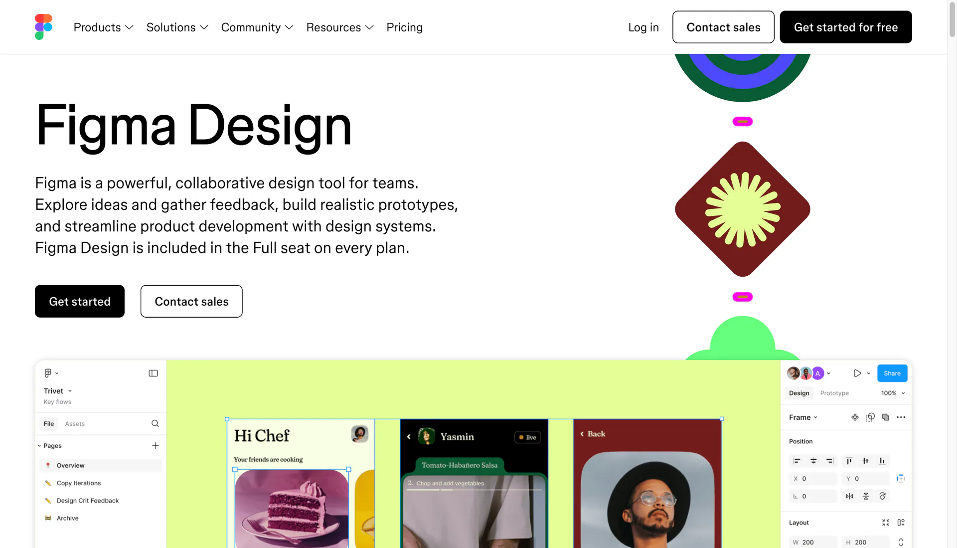 Figma interface used to create and review a UX prototype