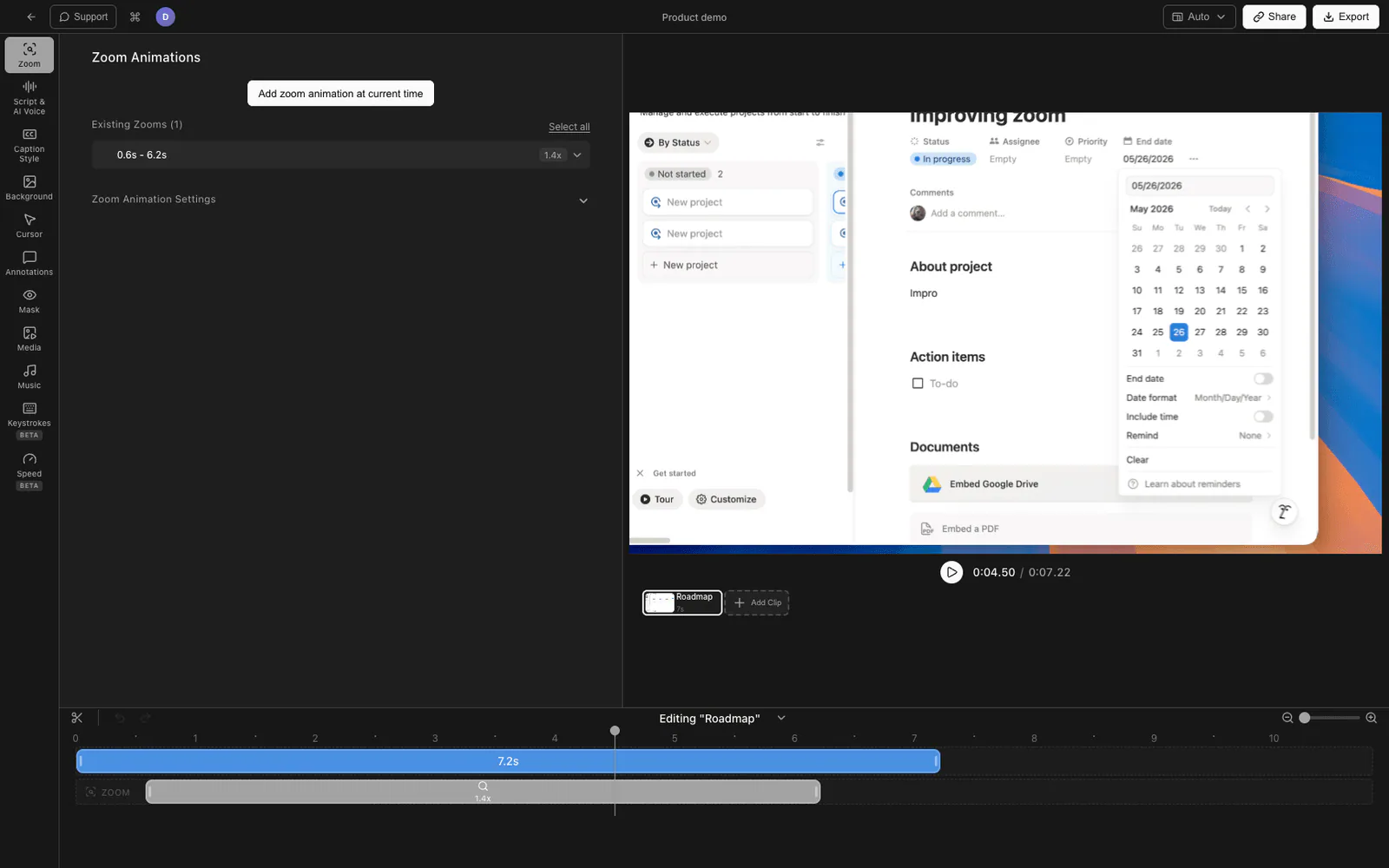 Tight Studio editor used in a home studio tutorial setup