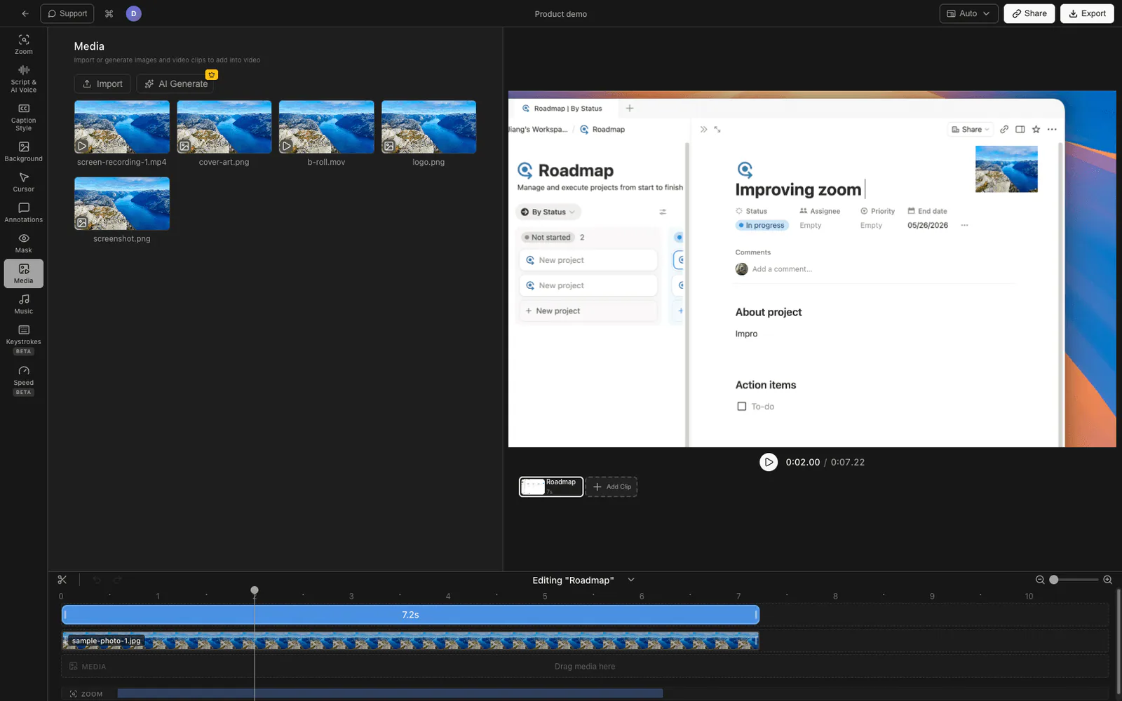 Tight Studio adding image overlays to a video