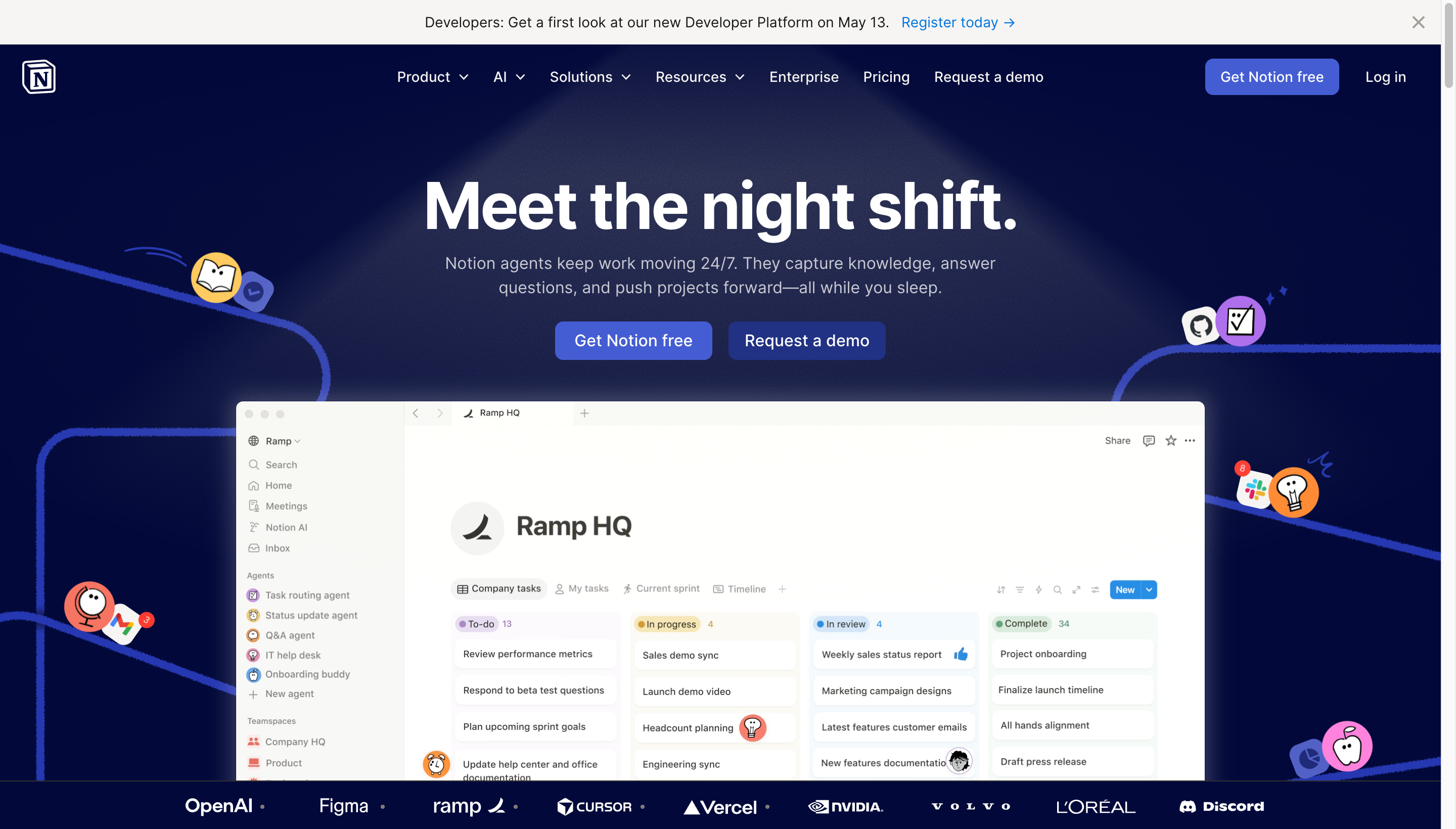Notion workspace for launch docs
